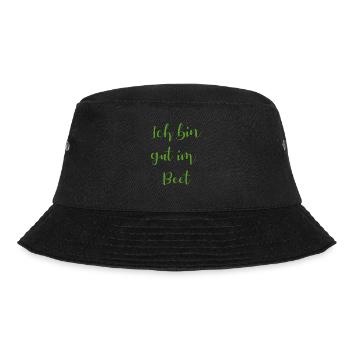 Ich bin gut im Beet - Garten Gärtner Hobbygärtner - Bucket Hat - Schwarz - Vorne - Lela (165cm)