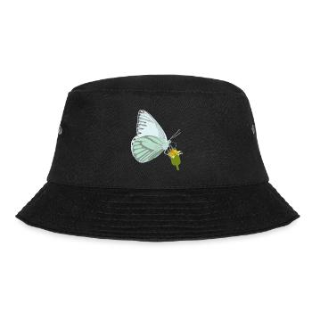 Butterfly with flower - Bucket Hat - black - Front - Lela (165cm)