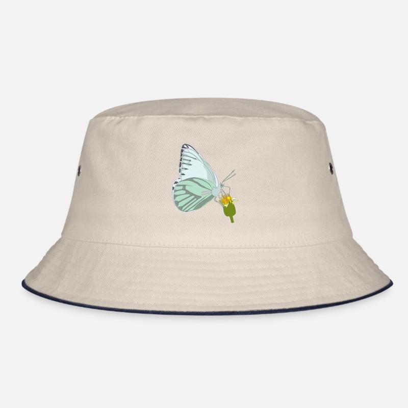 Schmetterling mit Blume Bucket Hat