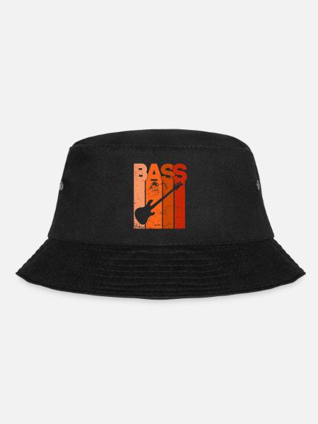 Bass Guitar Guitarist Band Music Music Instrument - Bucket Hat - black
