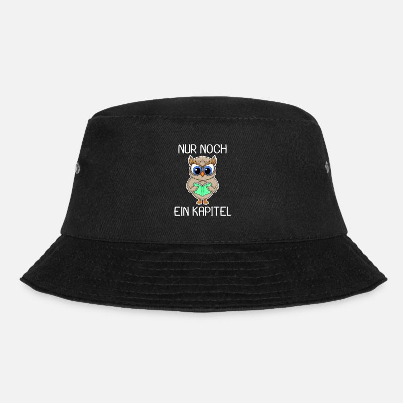 Eule Lesen Buch Bücher - Bucket Hat - Schwarz