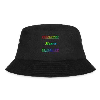 Feminism means equality - Bucket Hat - black - Front - Lela (165cm)