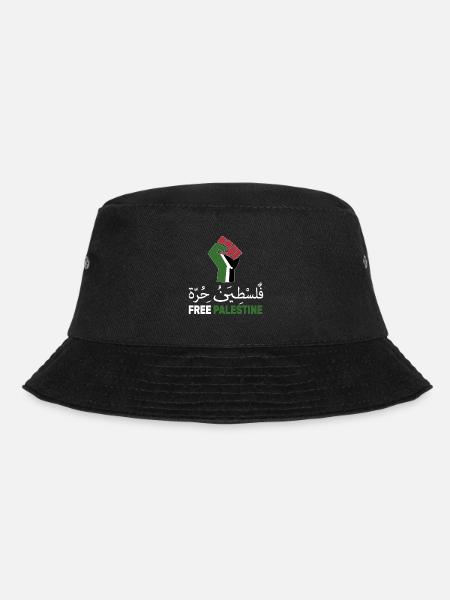 Free Palestine support Palestine and Gaza - Bucket Hat - black