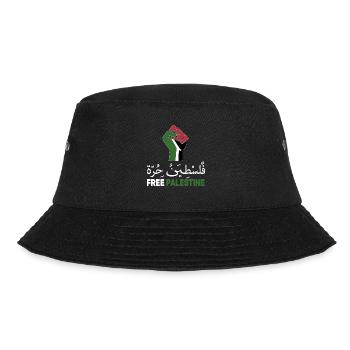 Freies Palästina unterstützt Palästina und Gaza - Bucket Hat - Schwarz - Vorne - Lela (165cm)