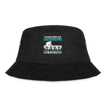 Dachdecker Dachdecken Dachspengler Dach Geschenk - Bucket Hat - Schwarz - Vorne - Lela (165cm)