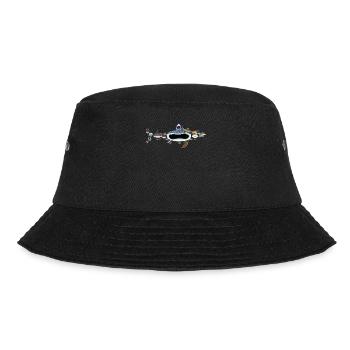 Hai, Haie, Haiarten als Hai - Bucket Hat - Schwarz - Vorne - Lela (165cm)