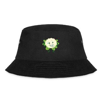 Lustiger Blumenkohl - Bucket Hat - Schwarz - Vorne - Lela (165cm)