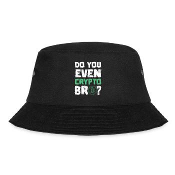 crypto spruch bitcoin - Bucket Hat - Schwarz - Vorne - Lela (165cm)
