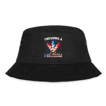 Fireworks and Freedom July 4 Fireworks - Bucket Hat - black - Front - Lela (165cm)