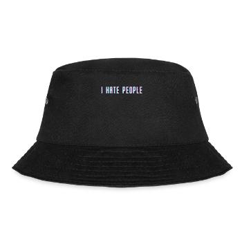 I hate people - Bucket Hat - black - Front - Lela (165cm)