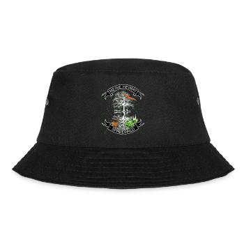 Mein Spreewald - meine Heimat, Natur Design - Bucket Hat - Schwarz - Vorne - Lela (165cm)