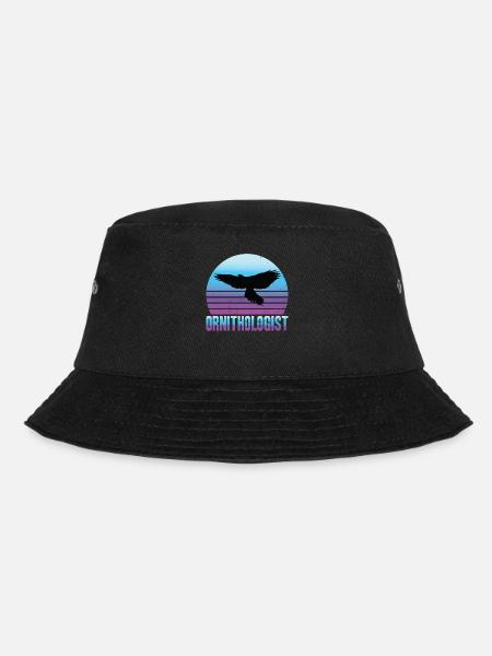 Retro - Ornithologist - Vintage - Photographer - Bucket Hat - Schwarz