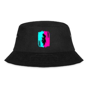Samurai Silhouette Japan Krieger Schwarz Kunst - Bucket Hat - Schwarz - Vorne - Lela (165cm)