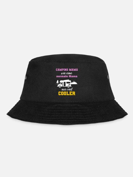 Camping Mama Wohnmobil Camper Campen Geschenk - Bucket Hat - Schwarz