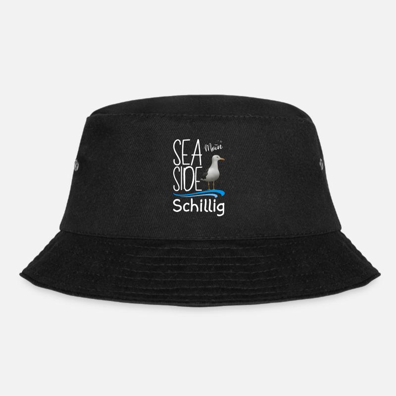 Schillig Nordsee Moin Insel Schillig Sea Side Möwe - Bucket Hat - Schwarz