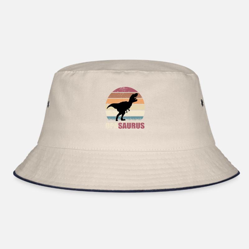 GrandpaSaurus Dinosaur Grandpa Saurus Bucket Hat