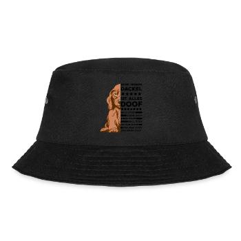 Hundeliebhaber Dackel Dachshund Motiv Geschenk - Bucket Hat - Schwarz - Vorne - Lela (165cm)