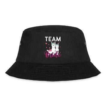Team Bride - JGA Junggesellenabschied Bride - Bucket Hat - Schwarz - Vorne - Lela (165cm)