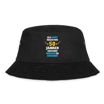 50 Jahre lustiger Spruch 50. Geburtstag Geschenk - Bucket Hat - Schwarz - Vorne - Lela (165cm)