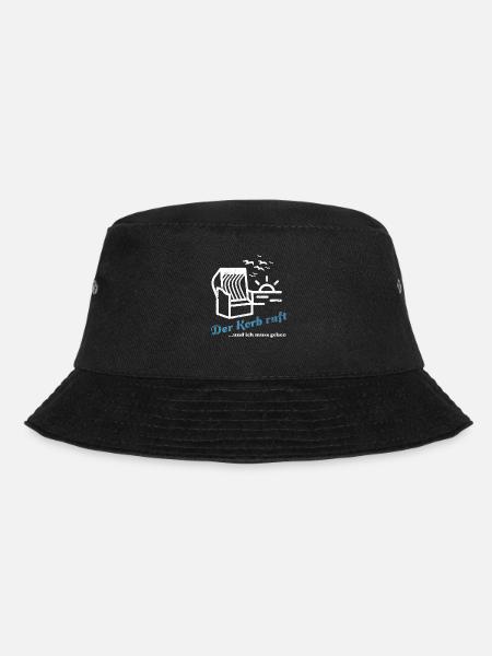 Der Korb ruft - Strandkorb Erholung Strand - Bucket Hat - Schwarz