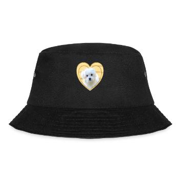 Maltese - Maltese Dog - Heart - Bucket Hat - black - Front - Lela (165cm)