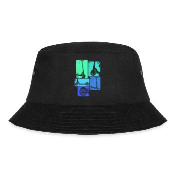 Stunt Scooter Roller Retro Tretroller Jungen - Bucket Hat - Schwarz - Vorne - Lela (165cm)
