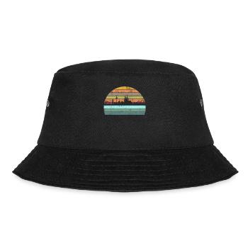 Köln Kölner Skyline Retro Vintage Style - Bucket Hat - Schwarz - Vorne - Lela (165cm)