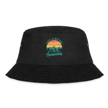 Schwimmen Life is Better When You're Swimming - Bucket Hat - Schwarz - Vorne - Lela (165cm)