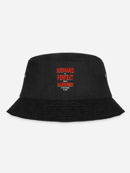 Niemand Ist Perfekt Aber Als Hamburger Ist Man - Bucket Hat - Schwarz