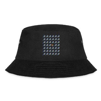 sei anders Blaumeise Rotkehlchen Vogel Muster - Bucket Hat - Schwarz - Vorne - Lela (165cm)