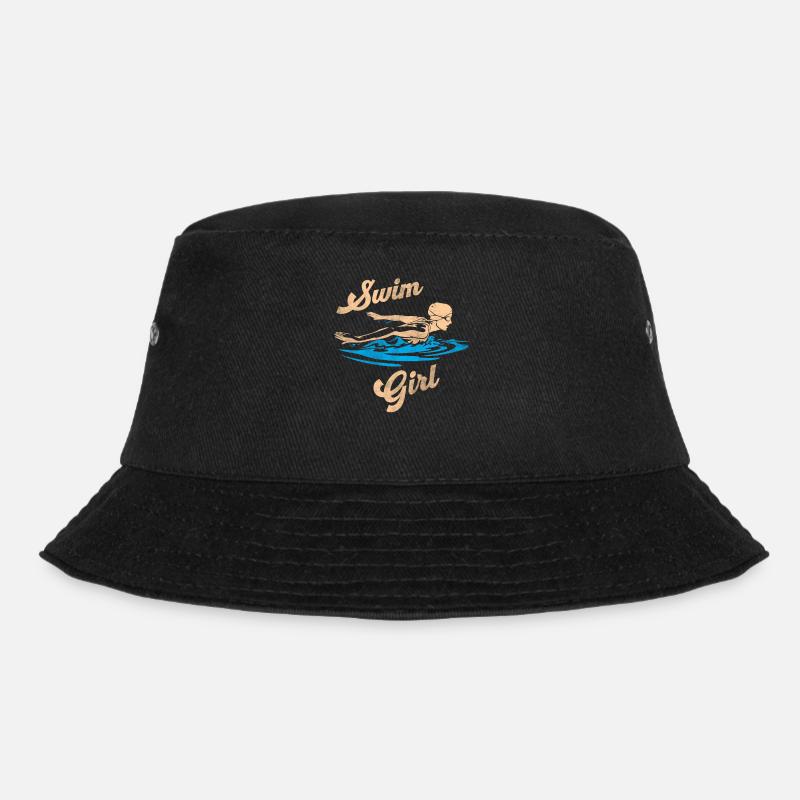 Nageur natation fille - Bob - noir