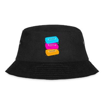 Seife Seifenherstellung DIY - Bucket Hat - Schwarz - Vorne - Lela (165cm)