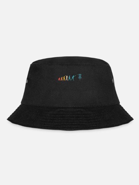 Discgolf Disc Golf Retro Vintage Evolution - Bucket Hat - Schwarz
