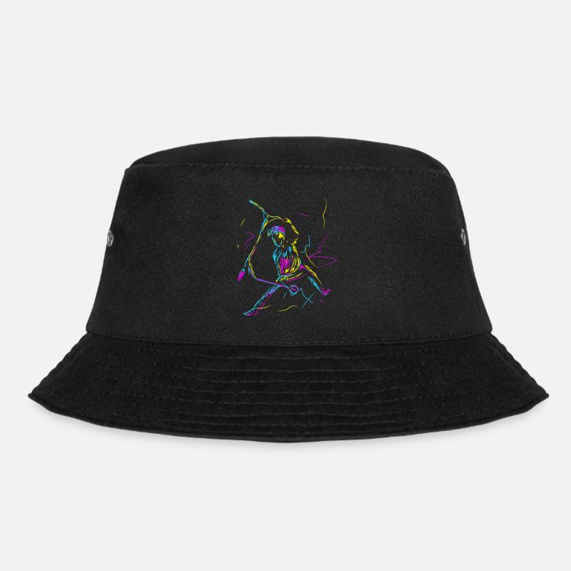 Scooter Roller Stunt Tretroller Retro - Bucket Hat - Schwarz