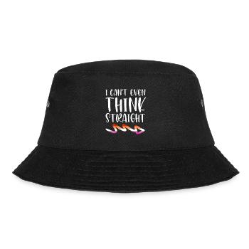 I can't even think straight LGBT Pride lesbian - Bucket Hat - black - Front - Lela (165cm)