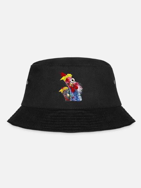 Ein witziges Huhn, Hühnchen, Hähnchen mit Brille - Bucket Hat - Schwarz
