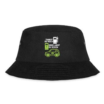Elektroauto E-Auto Elektro Auto E-Mobilität - Bucket Hat - Schwarz - Vorne - Lela (165cm)
