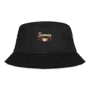 Servus Bayern Dialekt Hirsch Tracht mei Dirndl - Bucket Hat - Schwarz - Vorne - Lela (165cm)