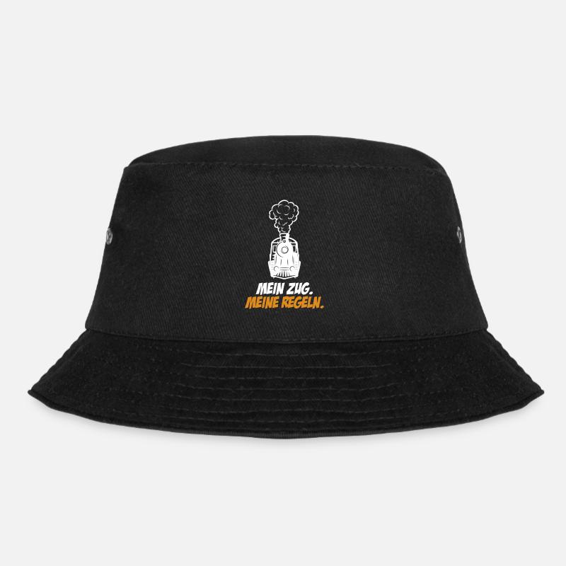 Mein Zug meine Regeln Eisenbahn Bahn Zug - Bucket Hat - Schwarz