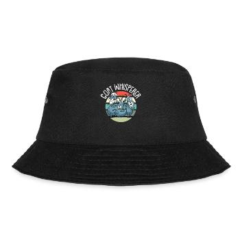 Ziege Bauernhof Ziegen Lamm Flüsterer Geschenk - Bucket Hat - Schwarz - Vorne - Lela (165cm)