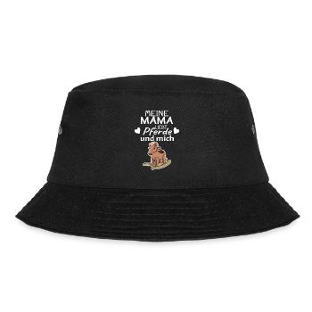 Mama Mutter Pferde Liebe Geschenk Kleinkind - Bucket Hat - Schwarz - Vorne - Lela (165cm)