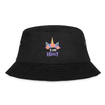 Junggesellin Party JGA Feier Team Braut Hochzeit - Bucket Hat - Schwarz - Vorne - Lela (165cm)