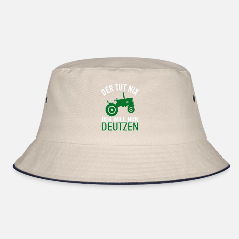 Der Tut Nix Der Will Nur Deutzen - Traktor Bauern Bucket Hat