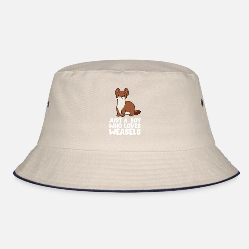 Just a Boy Who Loves Weasels Bucket Hat