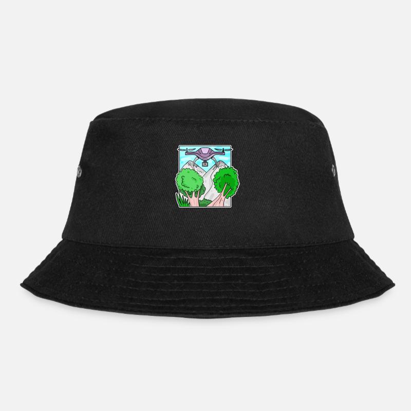 Drohne - Bucket Hat - Schwarz