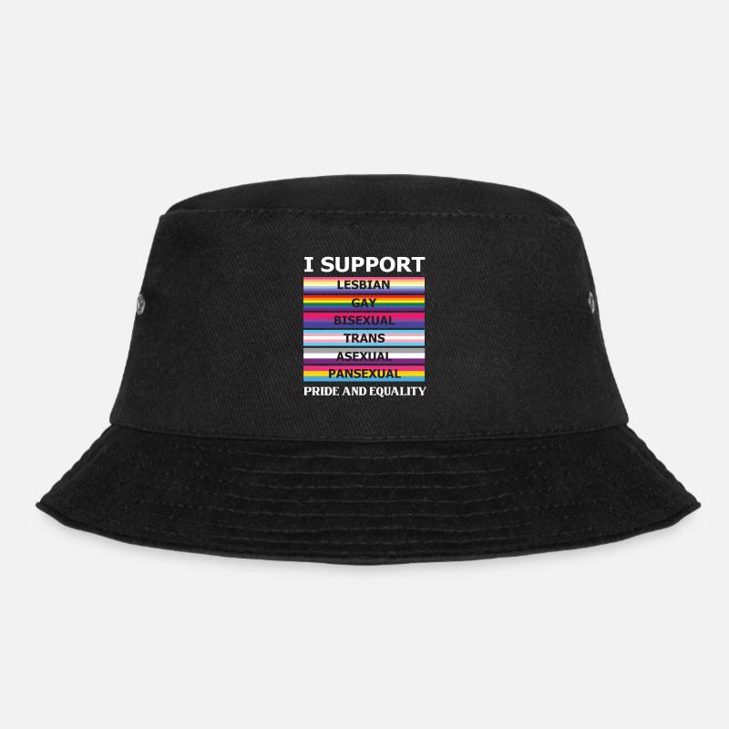 Rainbow Kleidung Regenbogen Mann Pride outfit - Bucket Hat - Schwarz