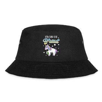 Ich bin die Braut Junggesellin Einhorn - Bucket Hat - Schwarz - Vorne - Lela (165cm)