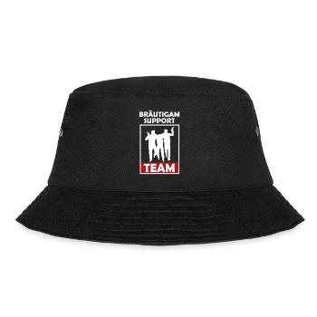 Team Bräutigam Support Team Party Feier - Bucket Hat - Schwarz - Vorne - Lela (165cm)