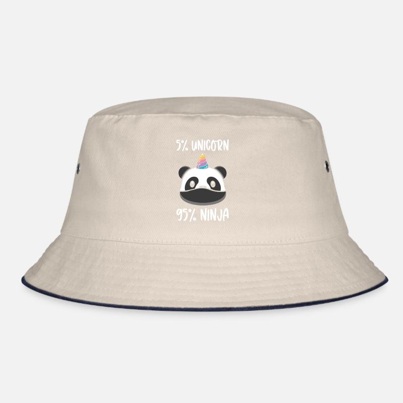 Einhorn Ninja Krieger Einhörner Panda Pandabär Bucket Hat