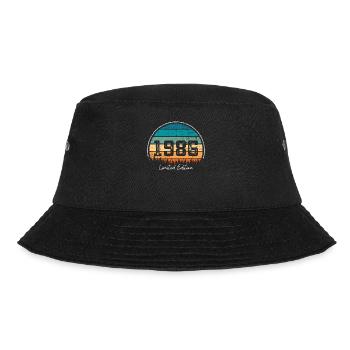 Vintage 1986 Limited Edition Retro Sonnenuntergang - Bucket Hat - Schwarz - Vorne - Lela (165cm)